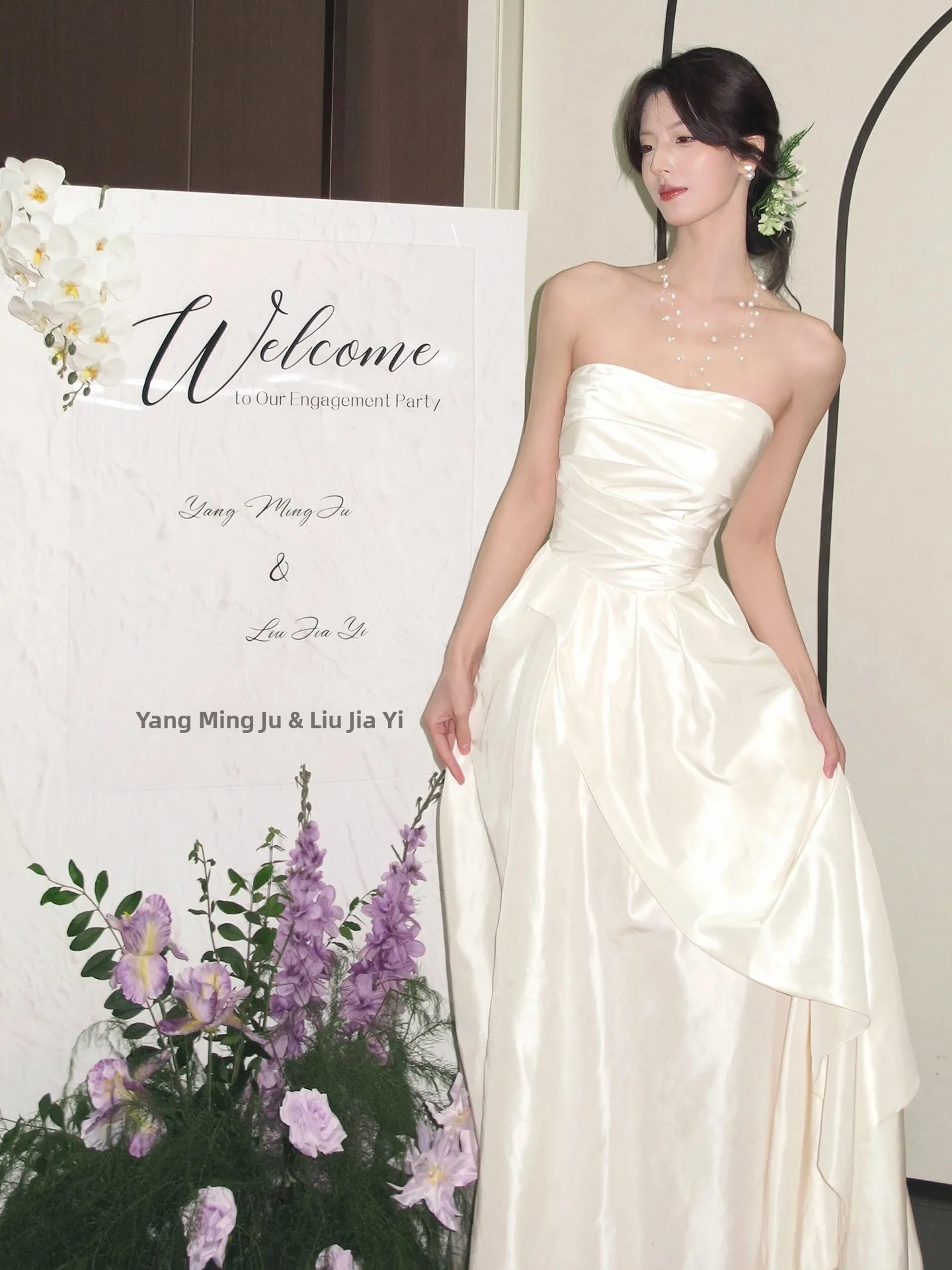 Ele Satin Bridal Gown White Engagement Ceremony Welcome Guest Women's Sle Long Tail Skirt Zipper Ba Middle Waist
Ele Satin Bridal Gown White Engagement Ceremony Welcome Guest Women's Sle Long Tail Skirt Zipper Ba Middle Waist