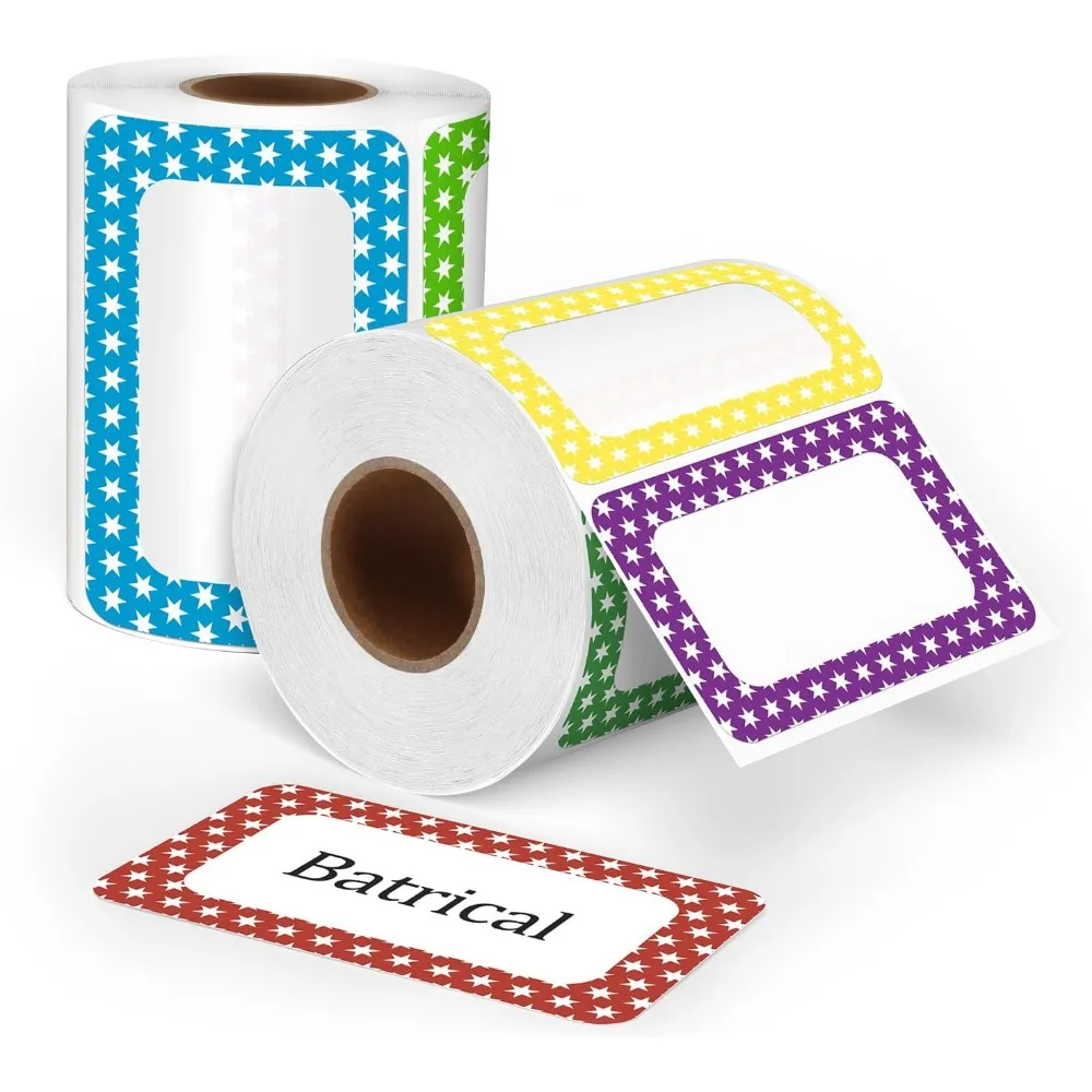 3.5"x2.25" Assorted Color Name Tags - 200 Pack for Multiple Use Including Office, School, Classroom, Kitchen, and Refrigerator
3.5"x2.25" Assorted Color Name Tags - 200 Pack for Multiple Use Including Office, School, Classroom, Kitchen, and Refrigerator
