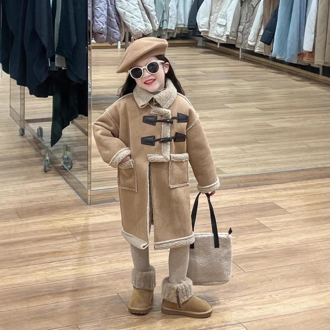 Kids Girls Irregular Leather Buckle Thickened Brown Fur Warm Medium and Long Coat Winter Clothes for Girls
Kids Girls Irregular Leather Buckle Thickened Brown Fur Warm Medium and Long Coat Winter Clothes for Girls