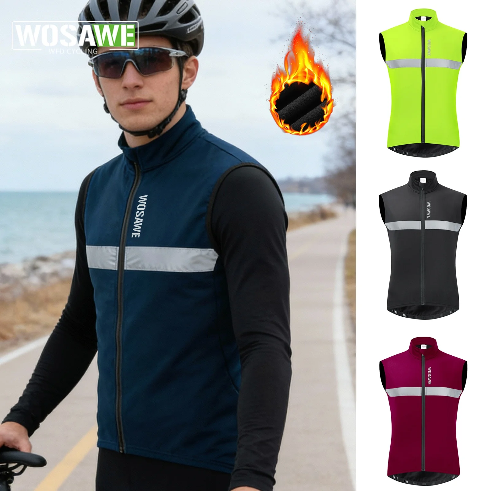 WOSAWE зимние термофлисовые велосипедные жилеты без рукавов, велосипедная куртка, теплый жилет для горного велосипеда, топы для шоссейного велосипеда, теплые велосипедные куртки
WOSAWE зимние термофлисовые велосипедные жилеты без рукавов, велосипедная куртка, теплый жилет для горного велосипеда, топы для шоссейного велосипеда, теплые велосипедные куртки