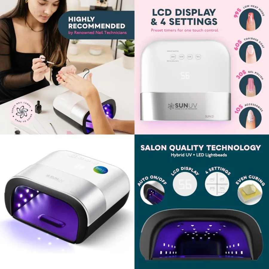 SUN3 Professional UV Light for Gel Nails, LED Nail Lamp for Gel Polish with 4-Timer and Sensor, 39 PCS LED Beads, UV Dryer for
SUN3 Professional UV Light for Gel Nails, LED Nail Lamp for Gel Polish with 4-Timer and Sensor, 39 PCS LED Beads, UV Dryer for