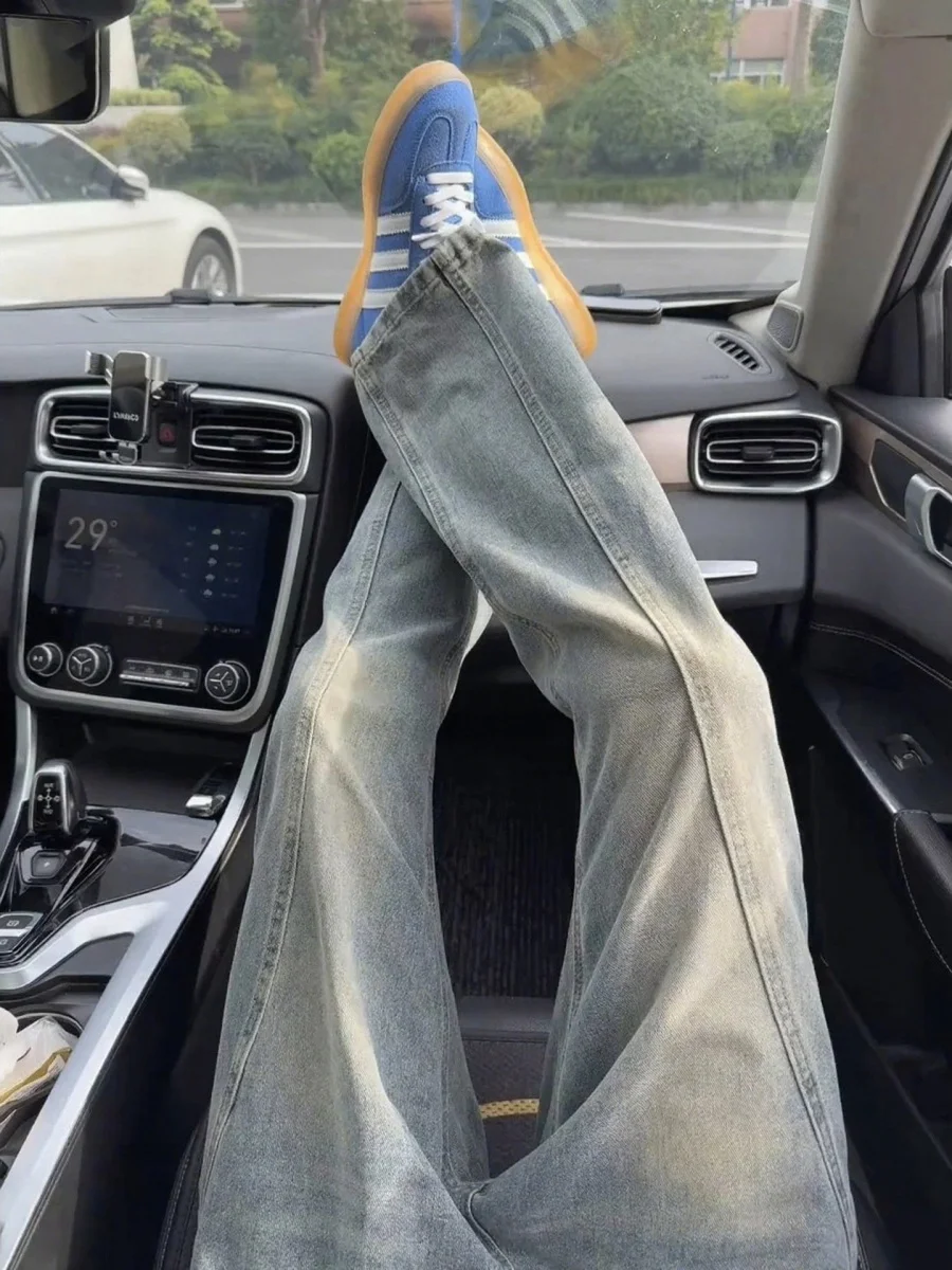 American Vibe Men's Slim Fit Jeans High Street Retro Cleanfit Narrow Version Flared Denim Pants Spring Autumn Wear
American Vibe Men's Slim Fit Jeans High Street Retro Cleanfit Narrow Version Flared Denim Pants Spring Autumn Wear