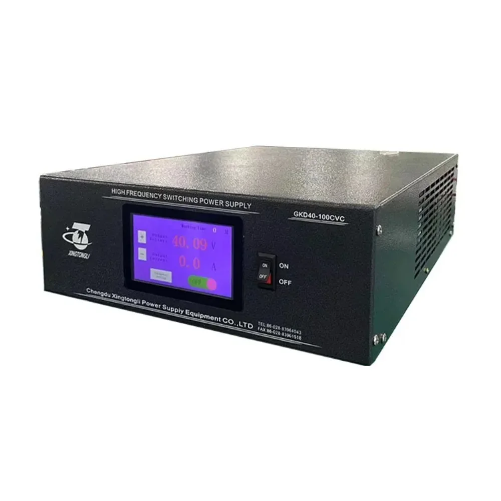 40V 100A Air Cooling Plating Rectifier High Frequency Switch DC Power Supply Nickel Chrome Alloy Plating Rectifier
40V 100A Air Cooling Plating Rectifier High Frequency Switch DC Power Supply Nickel Chrome Alloy Plating Rectifier