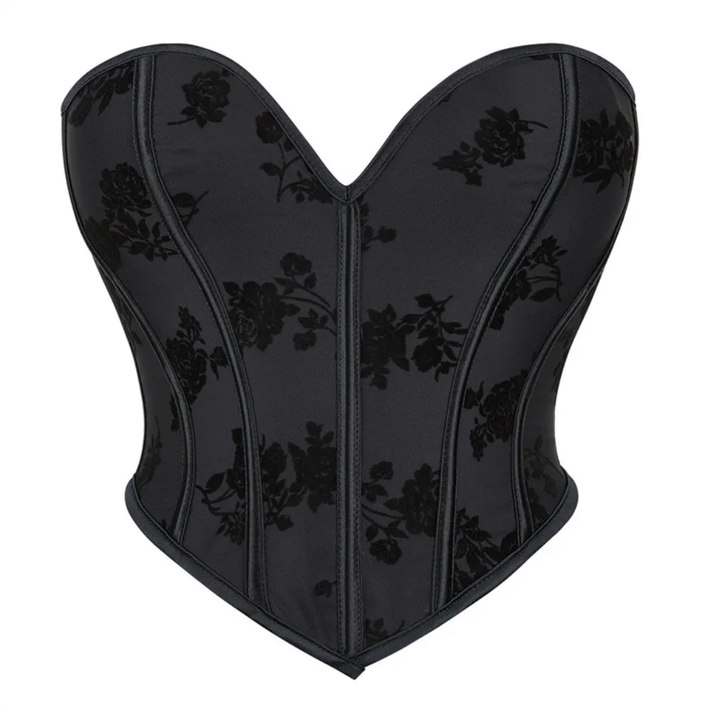Disfraz Steampunk Mujer Espartilhos E Corpetes Underbust Corset New Arrival Printed Black Strapless Padded Shaping Top for Women
Disfraz Steampunk Mujer Espartilhos E Corpetes Underbust Corset New Arrival Printed Black Strapless Padded Shaping Top for Women