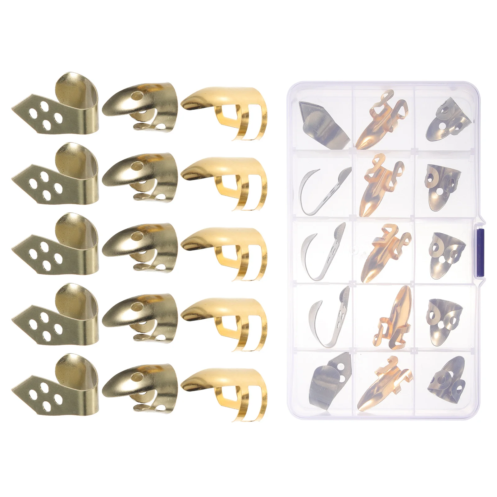 1Set Finger Picks Set Metal for Guitar Banjo Thumb Pick Protector Adjustable Fit for Classical Acoustic Electric Strings Players
1Set Finger Picks Set Metal for Guitar Banjo Thumb Pick Protector Adjustable Fit for Classical Acoustic Electric Strings Players