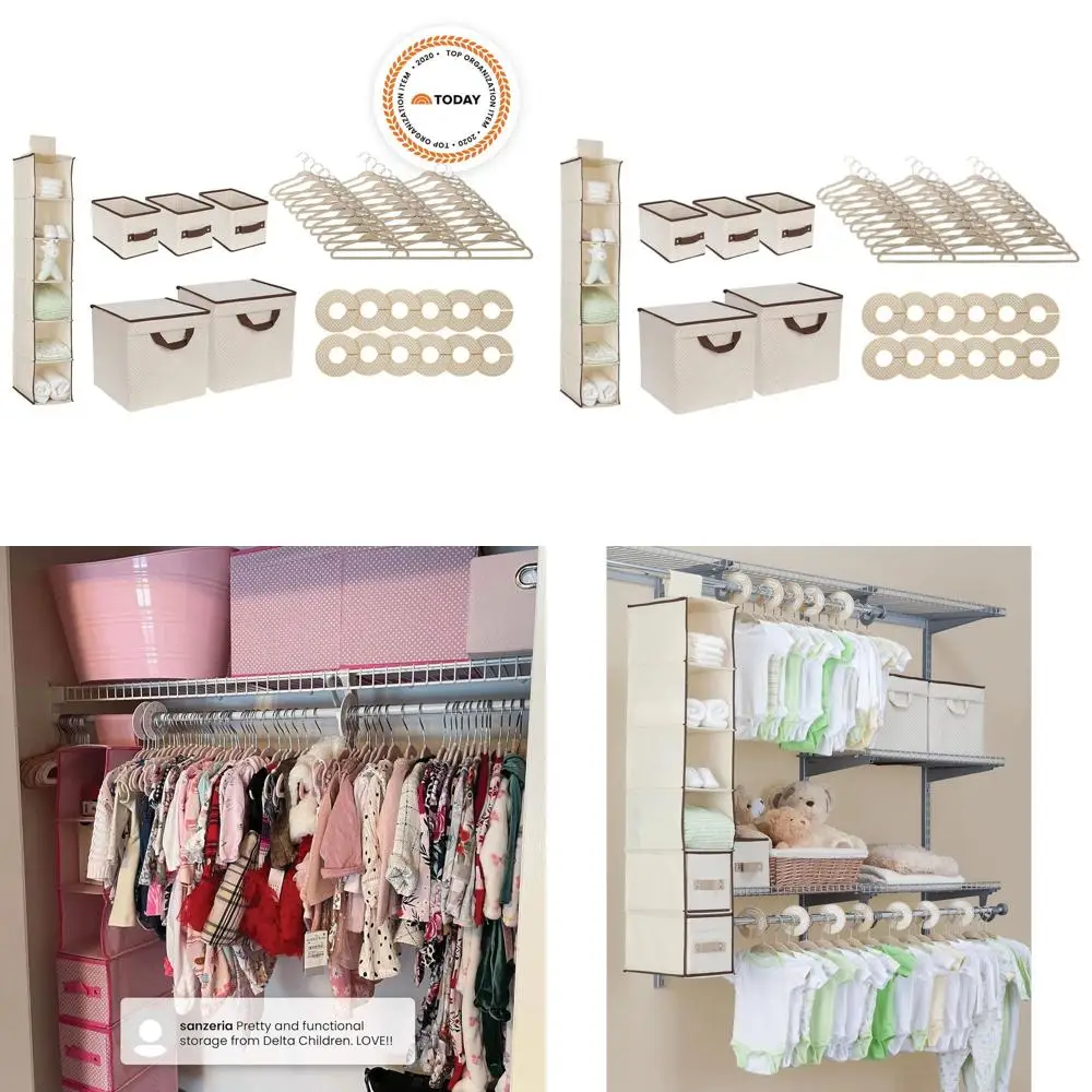 48-Piece Nursery Storage Set - Compact Organization for Bedrooms, Nurseries, and Closets in Beige
48-Piece Nursery Storage Set - Compact Organization for Bedrooms, Nurseries, and Closets in Beige