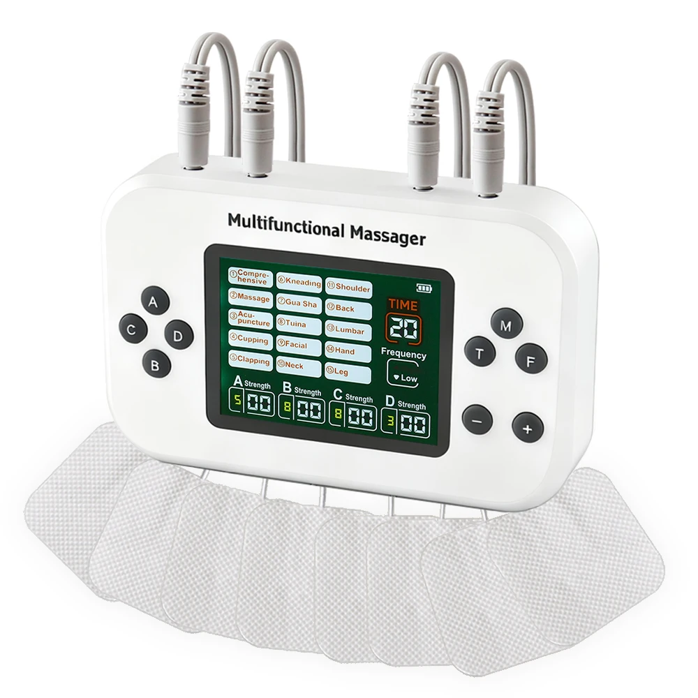 4-in-1 TENS Unit Muscle Stimulator Electronic Pulse Massager EMS TENS Machine Physiotherapy Digital Relax with 8pcs Electrodes
4-in-1 TENS Unit Muscle Stimulator Electronic Pulse Massager EMS TENS Machine Physiotherapy Digital Relax with 8pcs Electrodes