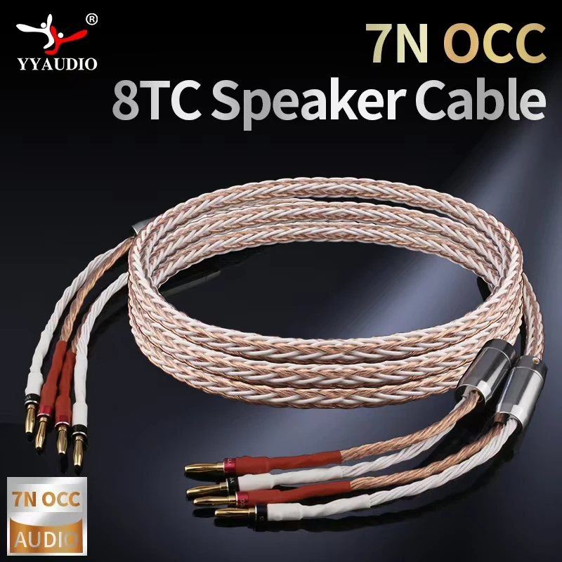 One Pair 8TC HIFI Speaker Cable High-end 7N OCC Speaker Wire For Hi-fi Systems Y Plug Banana plug Speaker Cable
One Pair 8TC HIFI Speaker Cable High-end 7N OCC Speaker Wire For Hi-fi Systems Y Plug Banana plug Speaker Cable