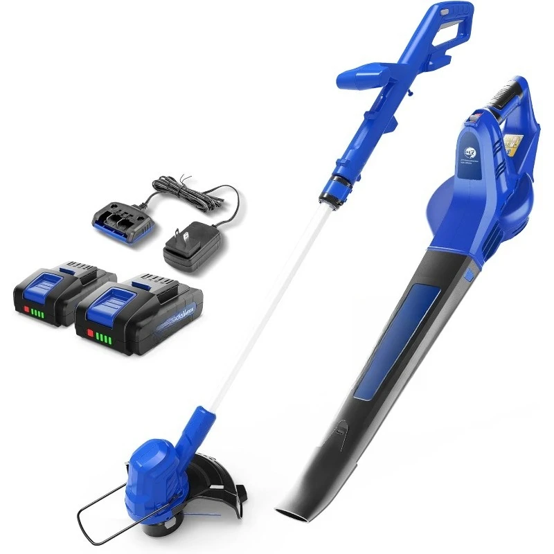 20V Weed Wacker & Leaf Blower, Electric with 2 * 2Ah Battery & Charger, String Trimmer, Lightweight, Adjustable Telescopic Shaft
20V Weed Wacker & Leaf Blower, Electric with 2 * 2Ah Battery & Charger, String Trimmer, Lightweight, Adjustable Telescopic Shaft