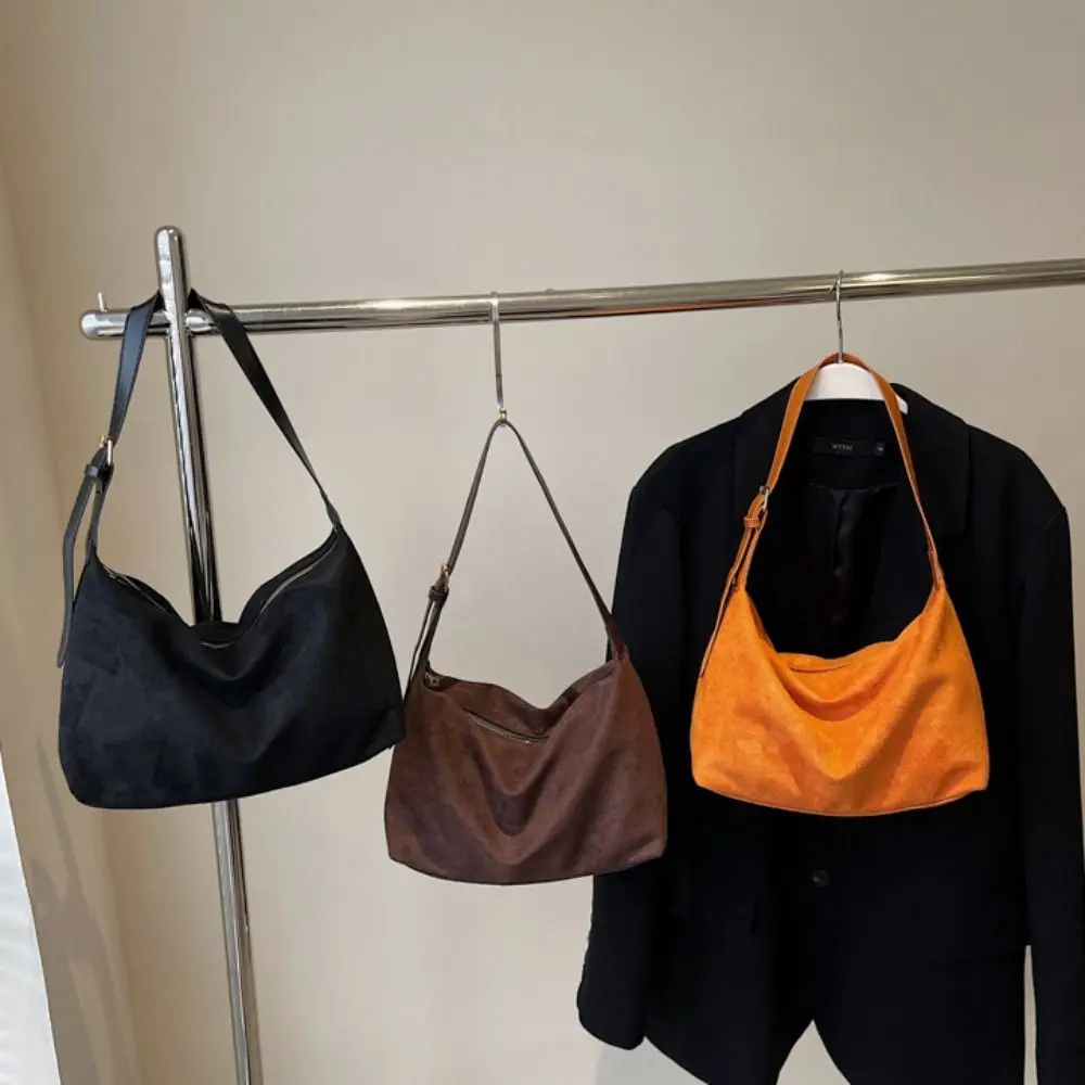 Simple Handbag Suede Shoulder Bag Large Capacity Solid Color Hobo Bag Fashion Korean Style Ladies Tote Bag Travel
Simple Handbag Suede Shoulder Bag Large Capacity Solid Color Hobo Bag Fashion Korean Style Ladies Tote Bag Travel