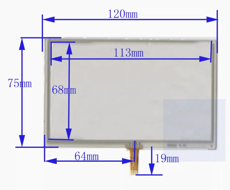 5-inch 120 * 75 car navigation touch handwriting external screen with four wire resistor universal screen and Qunchuang 5-inch
5-inch 120 * 75 car navigation touch handwriting external screen with four wire resistor universal screen and Qunchuang 5-inch