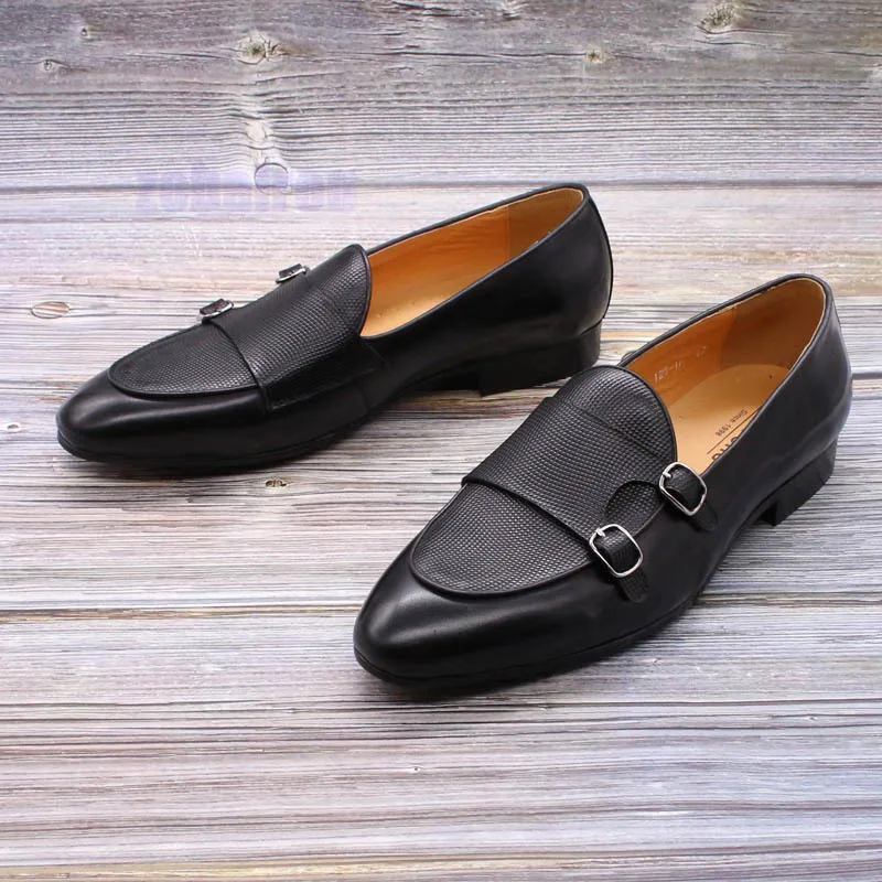 Double Buckle Slip-On Shoes Men's Casual Business Cowhide Leather Monk Shoes Handmade Leather Gentleman Shoes Size 38-47
Double Buckle Slip-On Shoes Men's Casual Business Cowhide Leather Monk Shoes Handmade Leather Gentleman Shoes Size 38-47