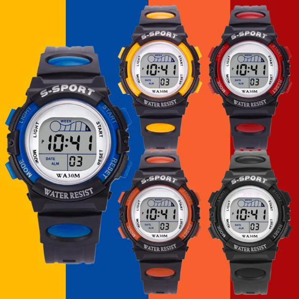 Students Electronic Watch for Kids Children Multifunctional Waterproof Luminous Quartz Wristwatch with Hourly Chime 12 24 Hour
Students Electronic Watch for Kids Children Multifunctional Waterproof Luminous Quartz Wristwatch with Hourly Chime 12 24 Hour