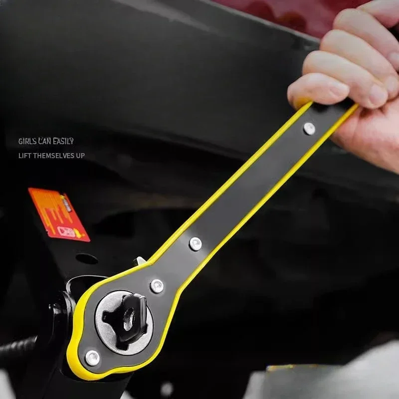 Автомобильный домкрат с храповым механизмом, шестиугольный срез для шин, ручная рукоятка, положительная и отрицательная ручка, универсальная конструкция для мотоциклов, автомобилей
Автомобильный домкрат с храповым механизмом, шестиугольный срез для шин, ручная рукоятка, положительная и отрицательная ручка, универсальная конструкция для мотоциклов, автомобилей