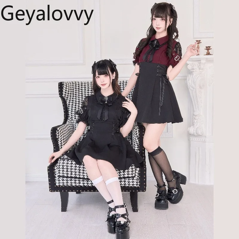 Fake Two-Piece High-Waisted Slim-Fit Short-Sleeve Dress Original Japanese Subculture Mass-Produced Bow Tie Short Dresses
Fake Two-Piece High-Waisted Slim-Fit Short-Sleeve Dress Original Japanese Subculture Mass-Produced Bow Tie Short Dresses