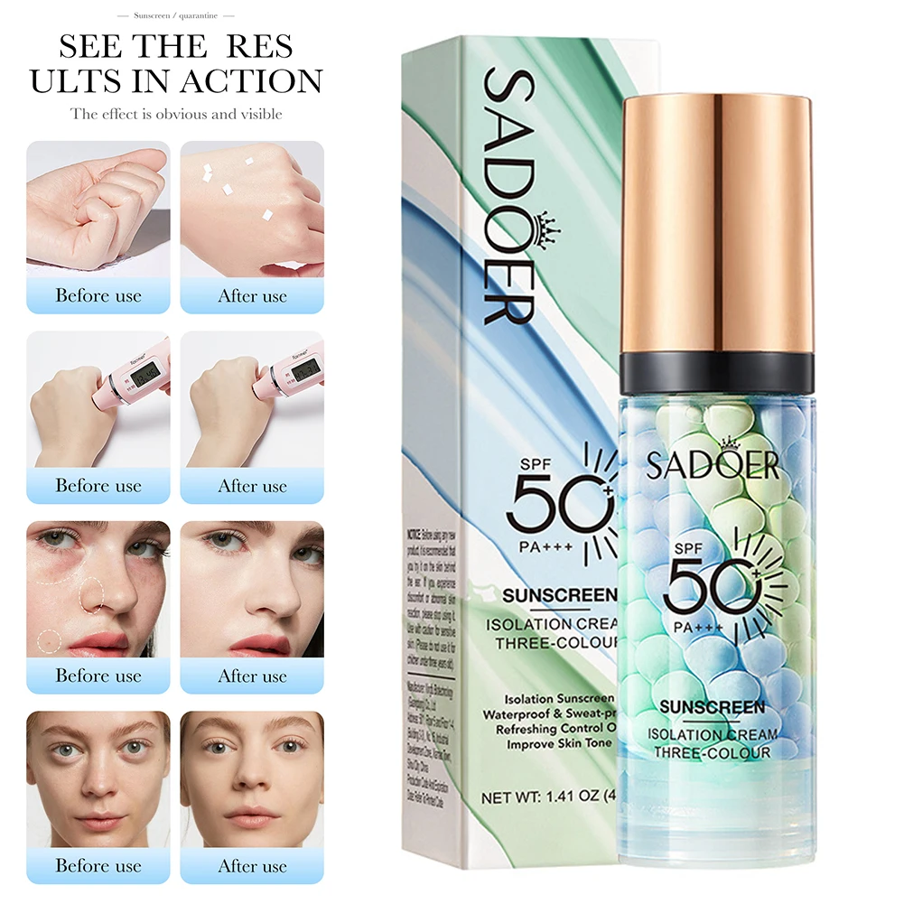 3 In 1 Face Primer For Before Makeup SPF50 Sunscreen Moisturizing Isolation Cream Oil Control Moisturizing Pre-Makeup Cream 40g
3 In 1 Face Primer For Before Makeup SPF50 Sunscreen Moisturizing Isolation Cream Oil Control Moisturizing Pre-Makeup Cream 40g