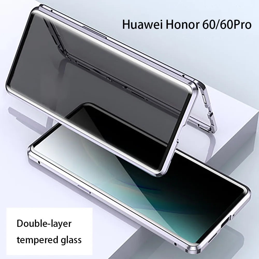 Магнитный двухслойный закаленный чехол для Huawei Honor 60, 45 °, полное покрытие
Магнитный двухслойный закаленный чехол для Huawei Honor 60, 45 °, полное покрытие