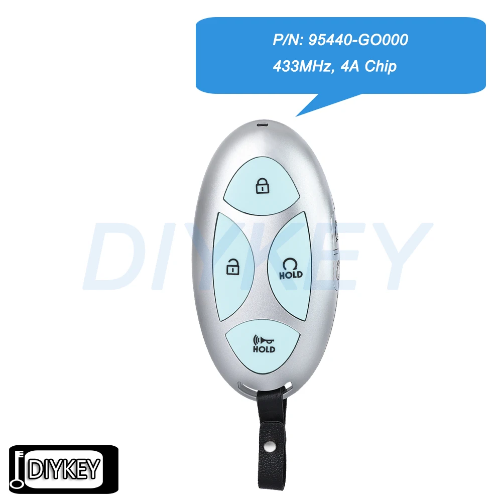 4+2 6 Buttons Smart Remote Car Key Fob 433MHz 4A Chip for Hyundai Ioniq 9 2025 2026 P/N: 95440-GO000 FCC ID: TQ8-FOB-4F61M43
4+2 6 Buttons Smart Remote Car Key Fob 433MHz 4A Chip for Hyundai Ioniq 9 2025 2026 P/N: 95440-GO000 FCC ID: TQ8-FOB-4F61M43