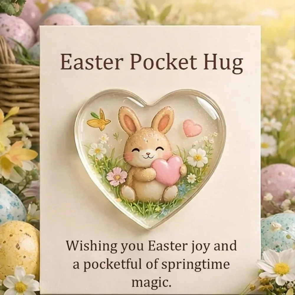 Transparent Easter Pocket Hug Rabbit Design Mini Size Transparent Rabbit Hug Card Bunny Charm Pocket Card
Transparent Easter Pocket Hug Rabbit Design Mini Size Transparent Rabbit Hug Card Bunny Charm Pocket Card