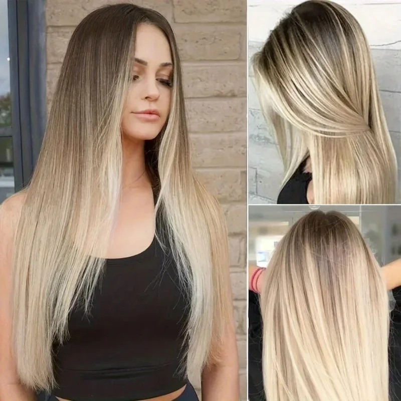 Straight Balayage Long Hair Wig Brown Blonde Highlight Synthetic Hair Fashion Women Daily Hair Replacement
Straight Balayage Long Hair Wig Brown Blonde Highlight Synthetic Hair Fashion Women Daily Hair Replacement