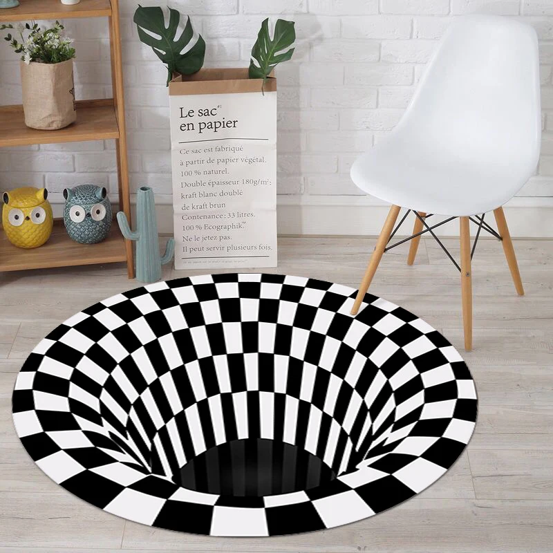 3D Vortex Trap Carpet Non-slip Floor Mat Round Kitchen Rugs Abstract Geometric Print Home Living Room Bedroom Area Decor Doormat
3D Vortex Trap Carpet Non-slip Floor Mat Round Kitchen Rugs Abstract Geometric Print Home Living Room Bedroom Area Decor Doormat