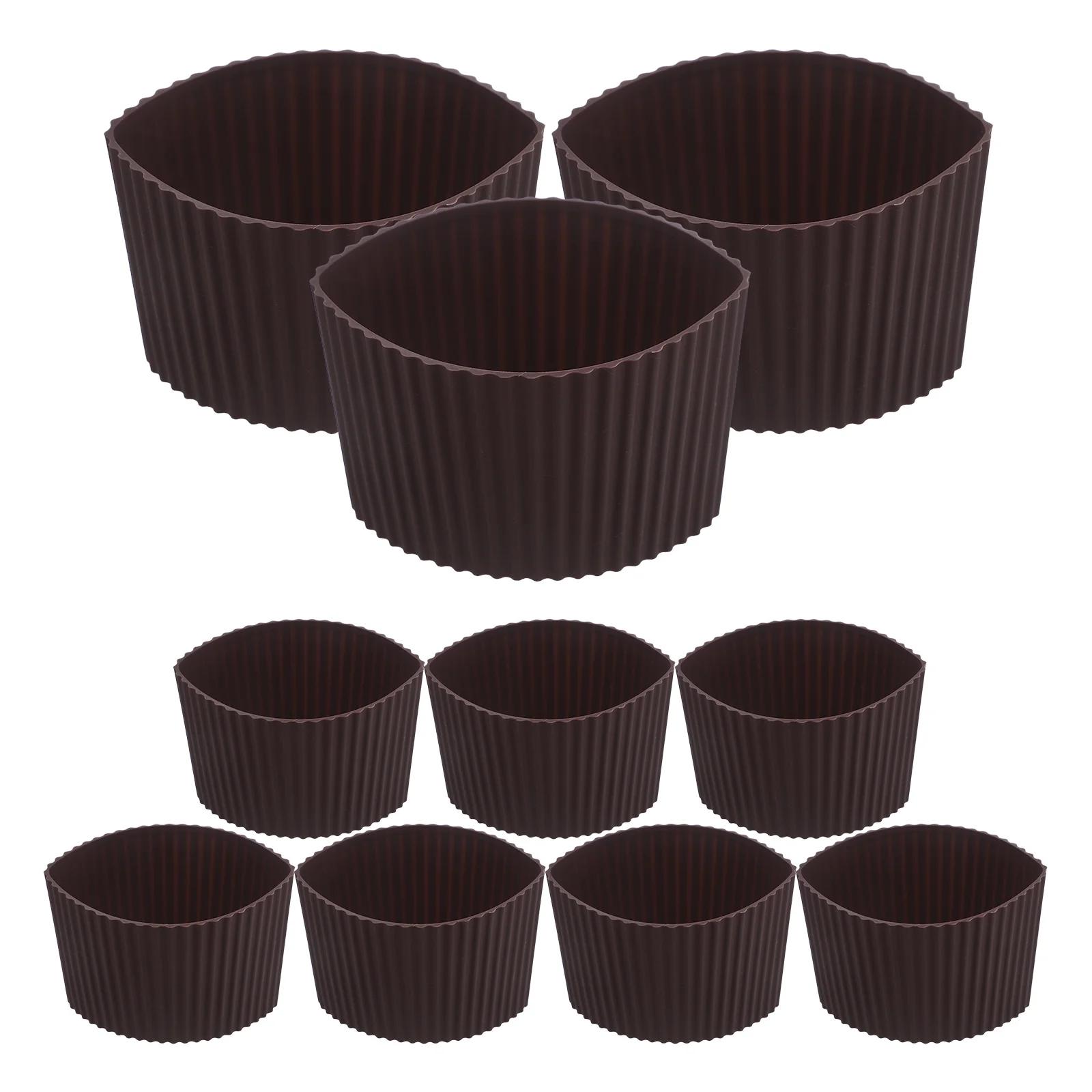 10 Pcs Silicone Cup Cover Coffee Tea Sleeves Beverage Wraps Insulator Sets Heat-resistant Beverages Travel
10 Pcs Silicone Cup Cover Coffee Tea Sleeves Beverage Wraps Insulator Sets Heat-resistant Beverages Travel