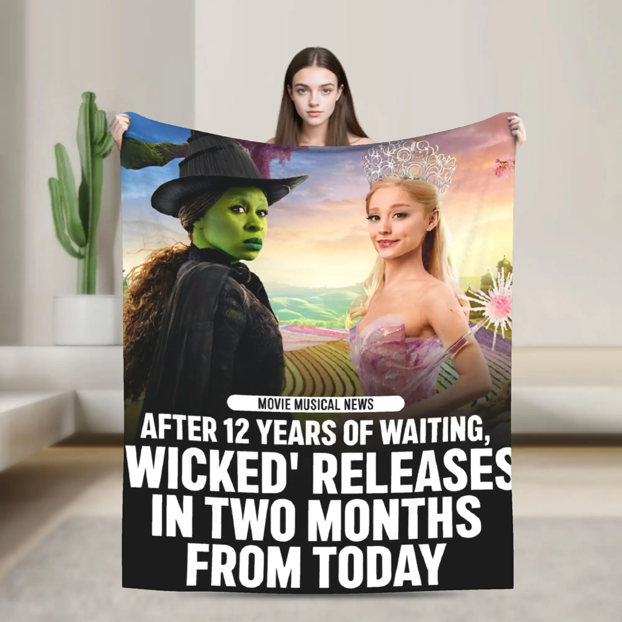 Wicked Elphaba & Glinda Tonal Blanket Quality Warm Soft Throw Blanket Winter Picnic Living Room Novelty Bedspread
Wicked Elphaba & Glinda Tonal Blanket Quality Warm Soft Throw Blanket Winter Picnic Living Room Novelty Bedspread