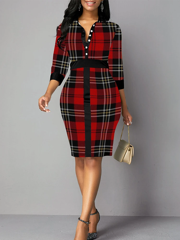 2023 Autumn Dresses for Women Plaid Printed Button Design Turndown Collar Office Lady Dress Vestidos De Mujer Casual Elegant
2023 Autumn Dresses for Women Plaid Printed Button Design Turndown Collar Office Lady Dress Vestidos De Mujer Casual Elegant