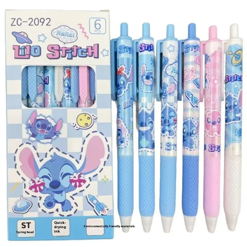 Stitch 6/12pcs Gel Pen Cartoon Set Disney Press Quick Drying 0.5mm Black Student Learning Office Stationery Teacher Reward Gift
Stitch 6/12pcs Gel Pen Cartoon Set Disney Press Quick Drying 0.5mm Black Student Learning Office Stationery Teacher Reward Gift