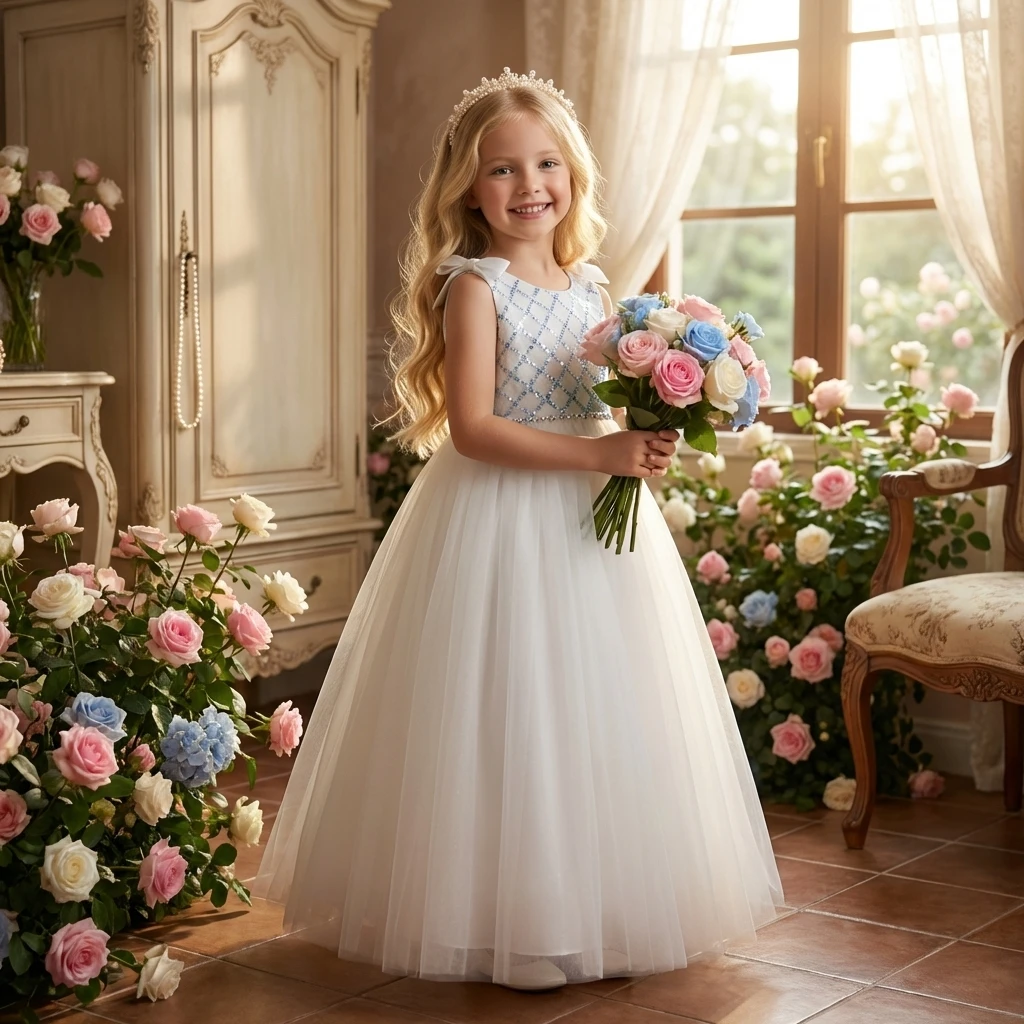 2026 Sleeveless Sequin Tulle Princess Dress Birthday Party Ball Gown First Communion Dresses For Girls White Ivory 2-12Y
2026 Sleeveless Sequin Tulle Princess Dress Birthday Party Ball Gown First Communion Dresses For Girls White Ivory 2-12Y