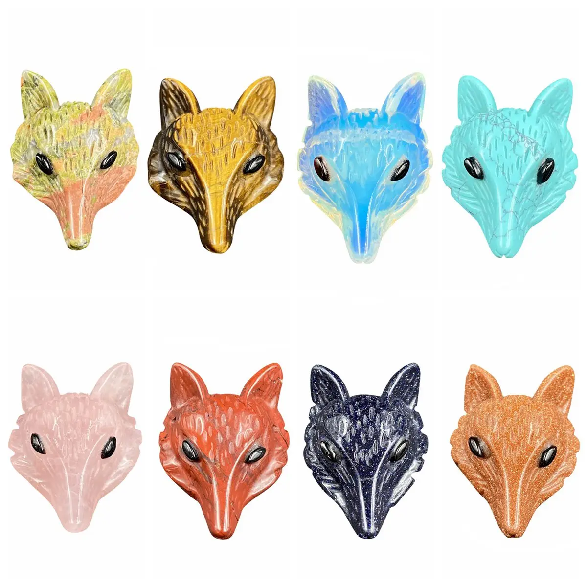 Hand Carved 1.5" Gemstone Fox Head Pendant Necklace Animal Healing Chakra Crystal Statue Figurine Gifts
Hand Carved 1.5" Gemstone Fox Head Pendant Necklace Animal Healing Chakra Crystal Statue Figurine Gifts