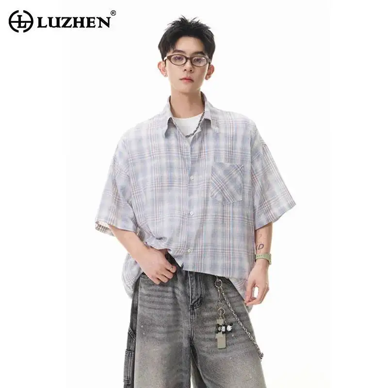 LUZHEN 2026 Summer Trendy Checked Printed Loose Short Sleeve Shirts Men's Handsome Korean Casual High Quality Male Tops JY6676
LUZHEN 2026 Summer Trendy Checked Printed Loose Short Sleeve Shirts Men's Handsome Korean Casual High Quality Male Tops JY6676