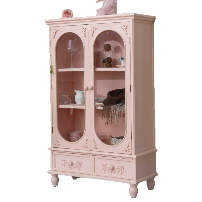 French cabinet retro style dining side cabinet European cream entrance locker living room American display cabinet pink cabinet
French cabinet retro style dining side cabinet European cream entrance locker living room American display cabinet pink cabinet