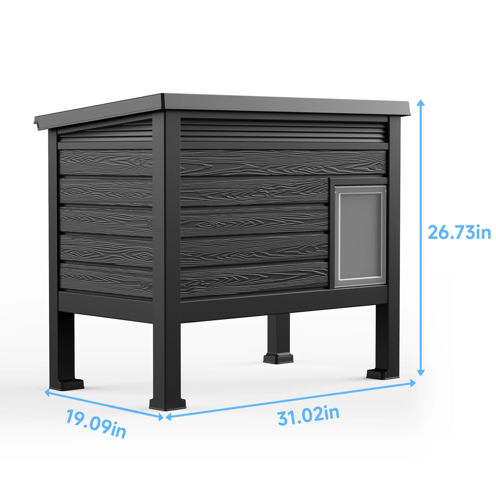Elevated Resin Outdoor Cat House, Weatherproof Stray Cat Shelter with Insulated Design & Waterproof Roof
Elevated Resin Outdoor Cat House, Weatherproof Stray Cat Shelter with Insulated Design & Waterproof Roof