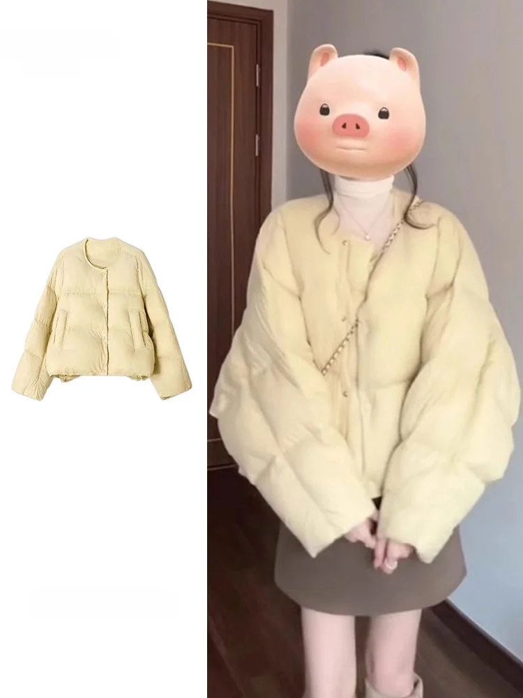 Thickened Short down Cotton Jacket Women's Winter New Style Fufu Bread Clothes Warm Cozy Yellow Color Commute Vintage Style
Thickened Short down Cotton Jacket Women's Winter New Style Fufu Bread Clothes Warm Cozy Yellow Color Commute Vintage Style