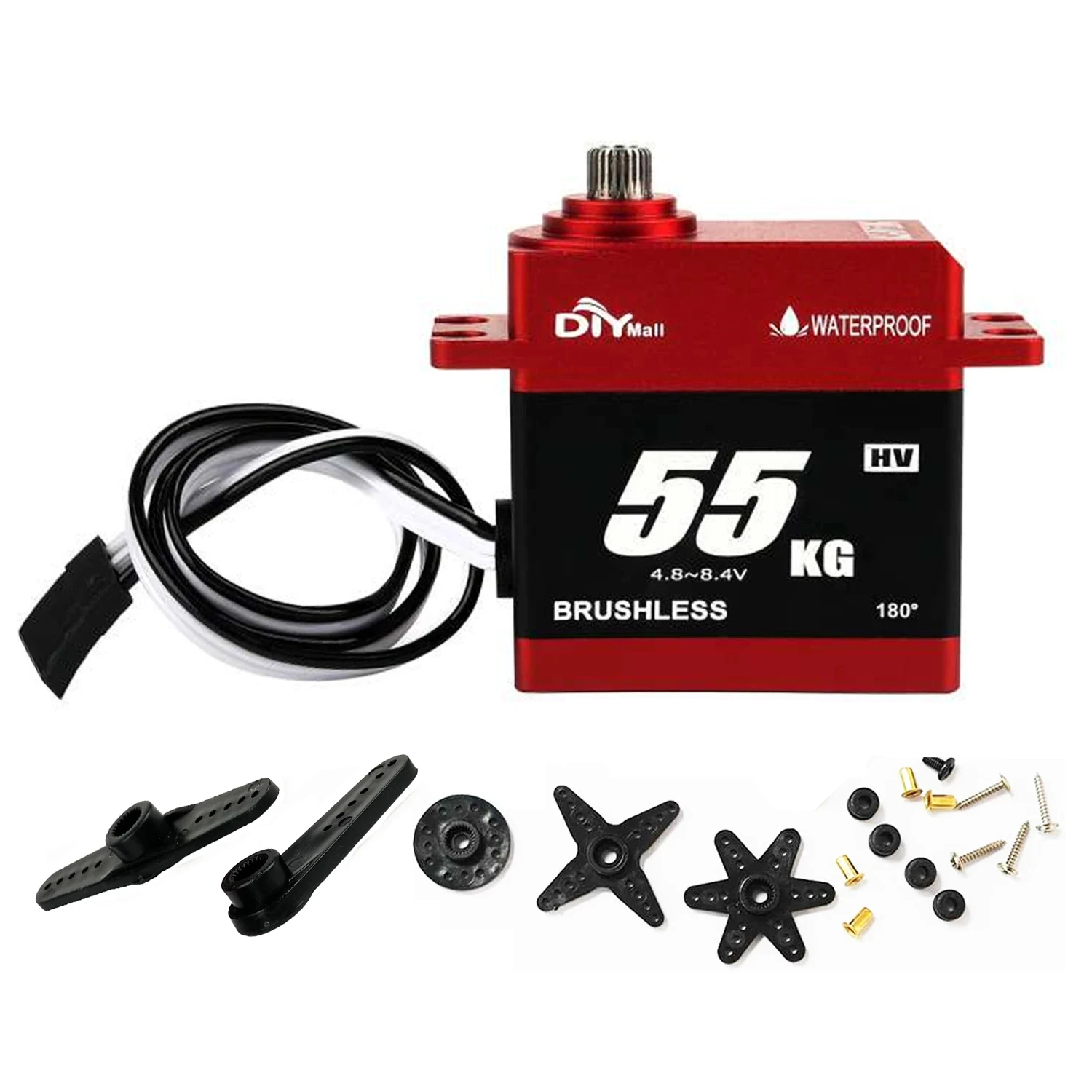 55Kg BLS-HV55MG HV Digital Servo High Torque Waterproof 180° 270° 360° Brushless Motor Metal Steering Servo for 1/8 1/10 RC Cars
55Kg BLS-HV55MG HV Digital Servo High Torque Waterproof 180° 270° 360° Brushless Motor Metal Steering Servo for 1/8 1/10 RC Cars
