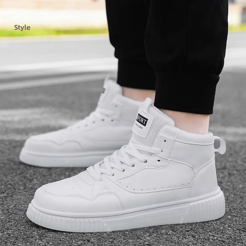 Trendy High-Top Sneakers for Men White Casual Sports Shoes for Junior High School Students Size 36 37 38 Breathable round Toe
Trendy High-Top Sneakers for Men White Casual Sports Shoes for Junior High School Students Size 36 37 38 Breathable round Toe