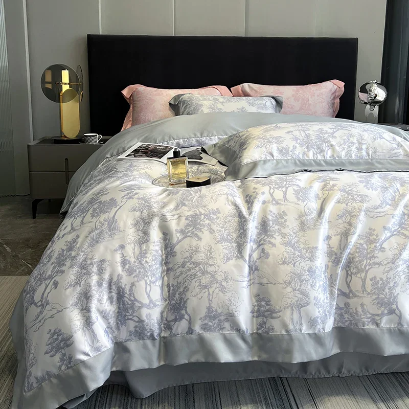 Luxury Washed Satin Jacquard Comforter Bedding Set Duvet Cover Bed Sheet Pillowcase Quilt Cover Queen King Size #/
Luxury Washed Satin Jacquard Comforter Bedding Set Duvet Cover Bed Sheet Pillowcase Quilt Cover Queen King Size #/