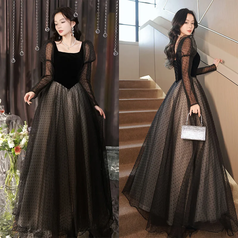 It's Yiiya Appliques Tulle Floor-Length Black Square Collar Pleat A-Line Full Sleeves New Formal Dress Dress Woman Party A2819
It's Yiiya Appliques Tulle Floor-Length Black Square Collar Pleat A-Line Full Sleeves New Formal Dress Dress Woman Party A2819