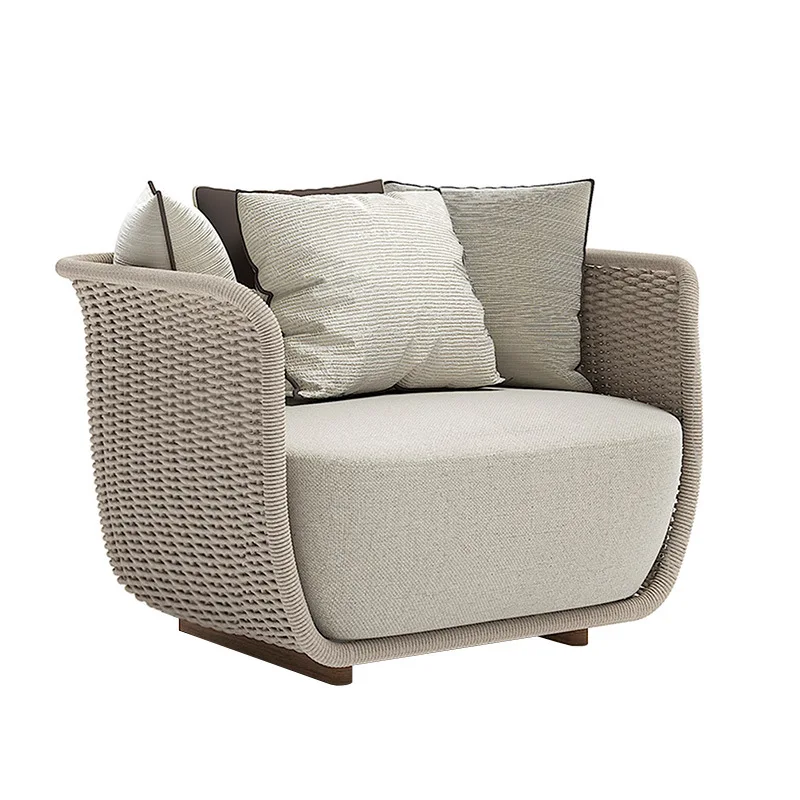 Outdoor Courtyard Terrace Bar Garden Design Stylish Solid Wood Rattan Sofa
Outdoor Courtyard Terrace Bar Garden Design Stylish Solid Wood Rattan Sofa