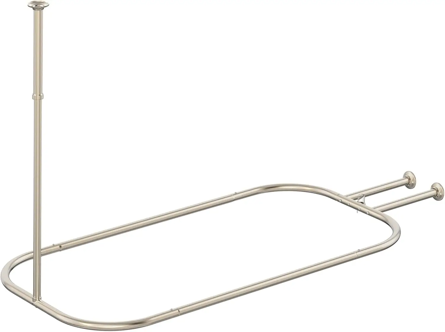 Hoop Shower Curtain Rod for Clawfoot Tub, Heavy Duty Aluminum Oval Shower Rod 58.3x24 inch, Rust Proof Brushed Nickel
Hoop Shower Curtain Rod for Clawfoot Tub, Heavy Duty Aluminum Oval Shower Rod 58.3x24 inch, Rust Proof Brushed Nickel