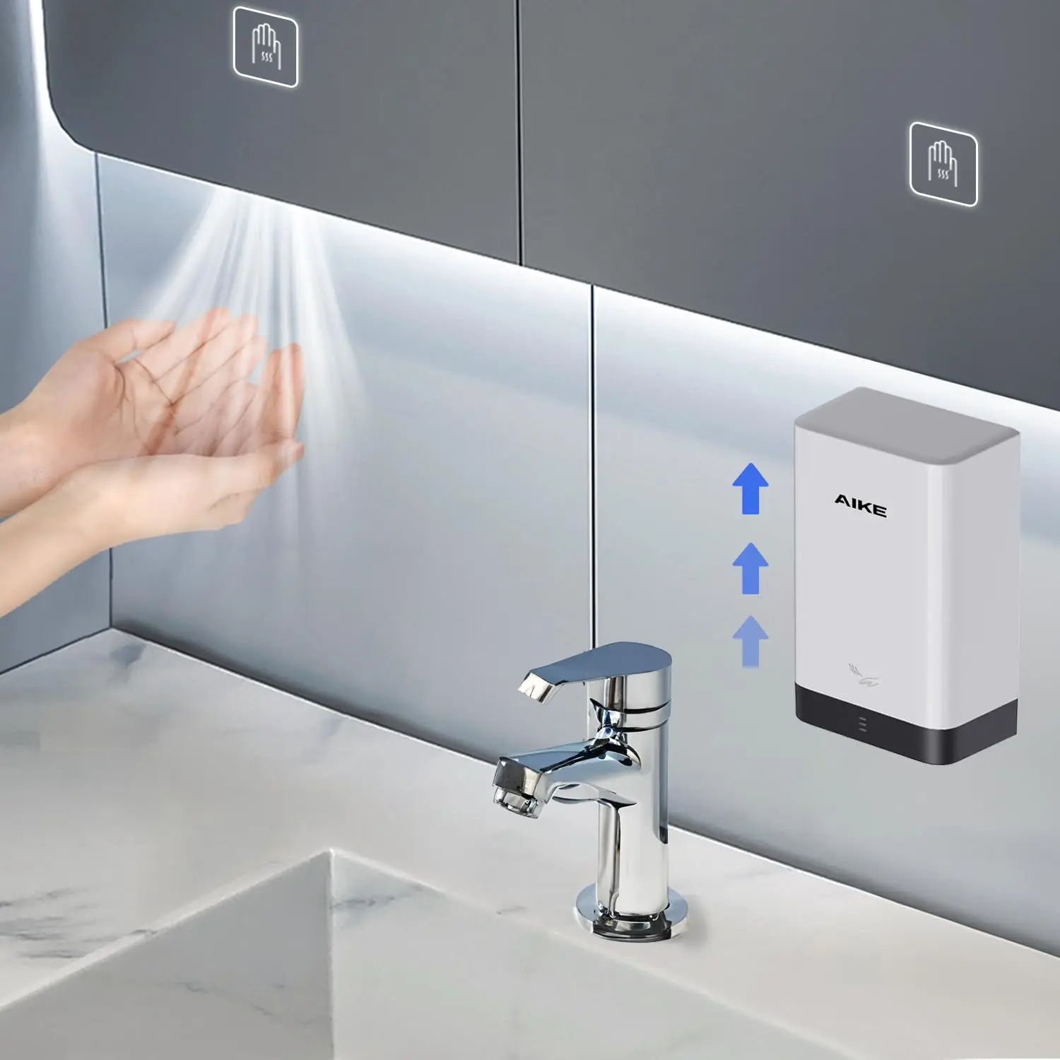 Automatic Sensor-Activated Hotel Use Hand Dryer Small Size Plastic High Speed Electric Wall-Mounted Mirror 10-15S Quick Dry
Automatic Sensor-Activated Hotel Use Hand Dryer Small Size Plastic High Speed Electric Wall-Mounted Mirror 10-15S Quick Dry