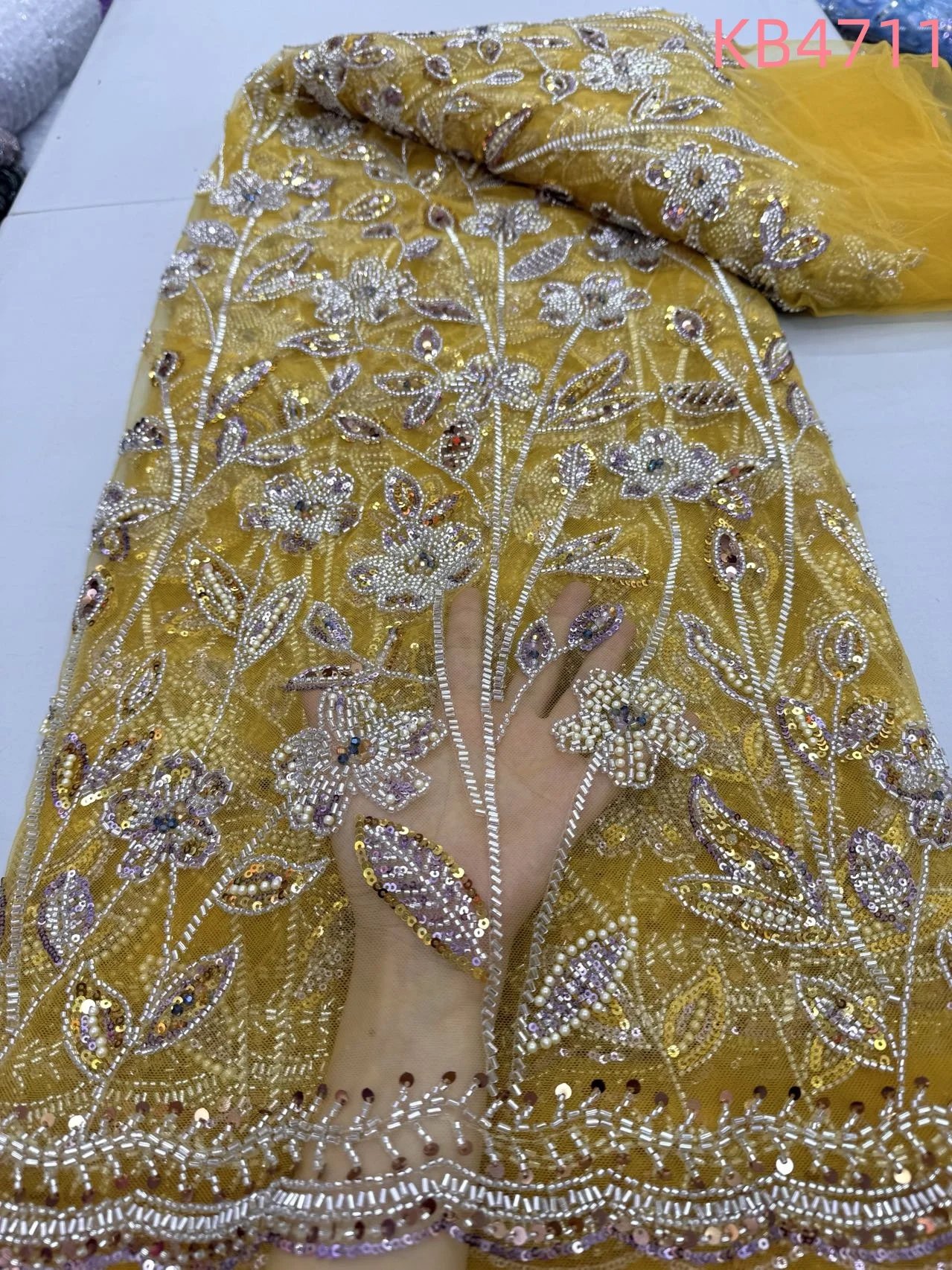 5 Yards Luxury Sequins Beads African Sequins Groom Lace Fabric 2025 High Quality Sky Blue Beaded Lace Fabrics For Sewing KB4711
5 Yards Luxury Sequins Beads African Sequins Groom Lace Fabric 2025 High Quality Sky Blue Beaded Lace Fabrics For Sewing KB4711