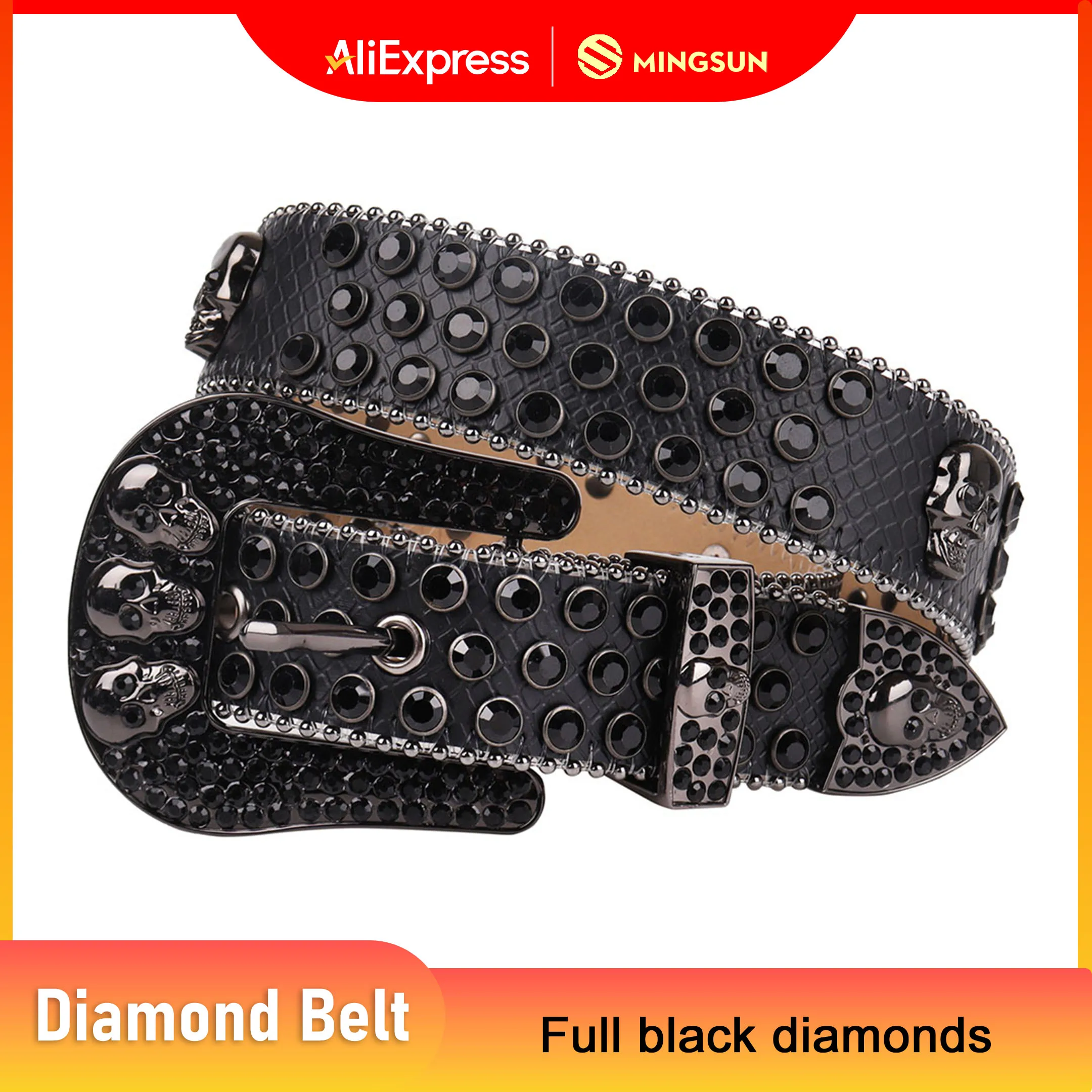 Punk Skull Head Belts Western Rhinestone Studded Belt Pu Leather Cowboy Cowgirl Diamond Leather Belt for Jeans Pants Dress Cinto
Punk Skull Head Belts Western Rhinestone Studded Belt Pu Leather Cowboy Cowgirl Diamond Leather Belt for Jeans Pants Dress Cinto