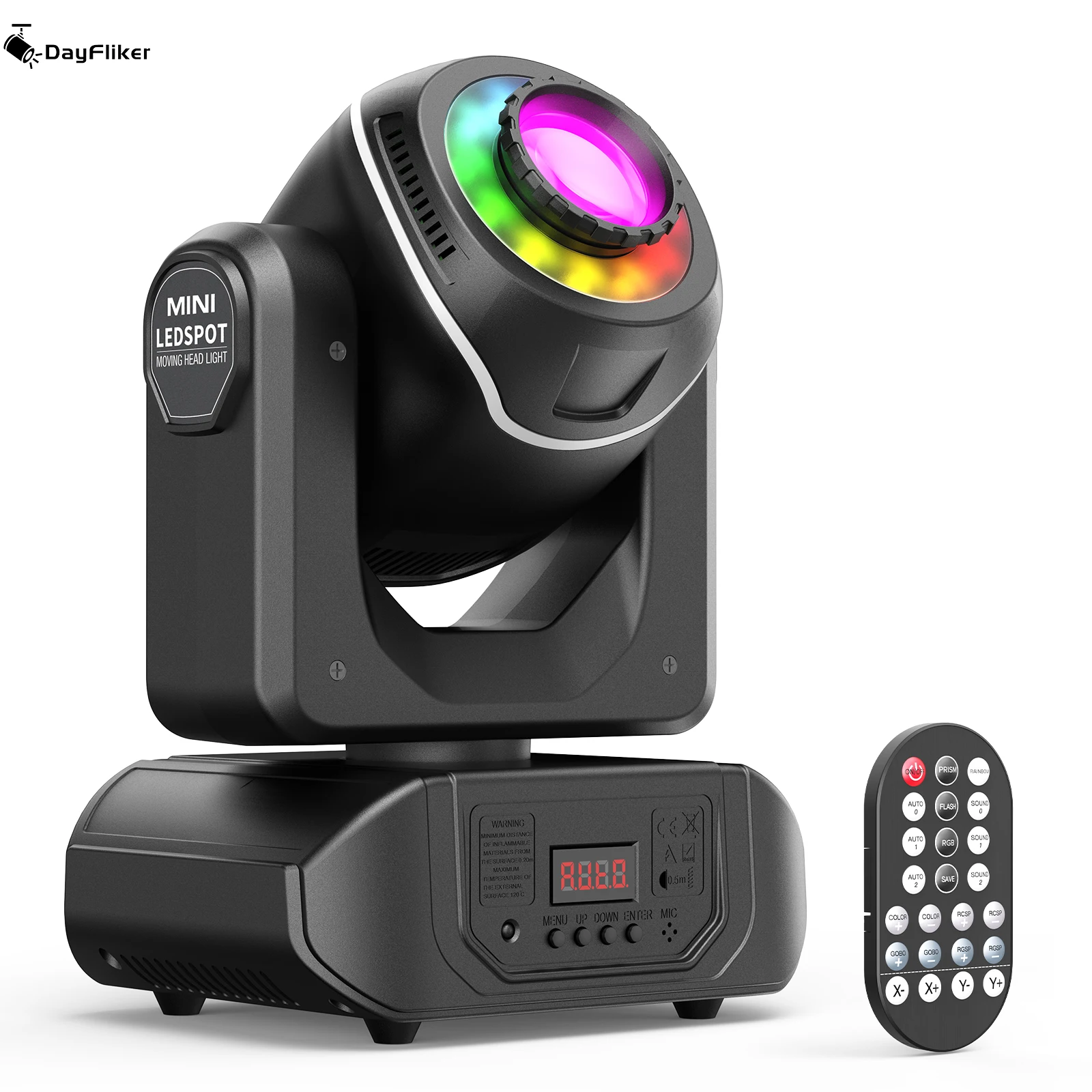 Светодиодный вращающийся прожектор DayFlicker 150W с DMX 512, звуковой активацией и пультом ДУ для свадеб, дискотек, клубов, вечеринок и сценических шоу
Светодиодный вращающийся прожектор DayFlicker 150W с DMX 512, звуковой активацией и пультом ДУ для свадеб, дискотек, клубов, вечеринок и сценических шоу