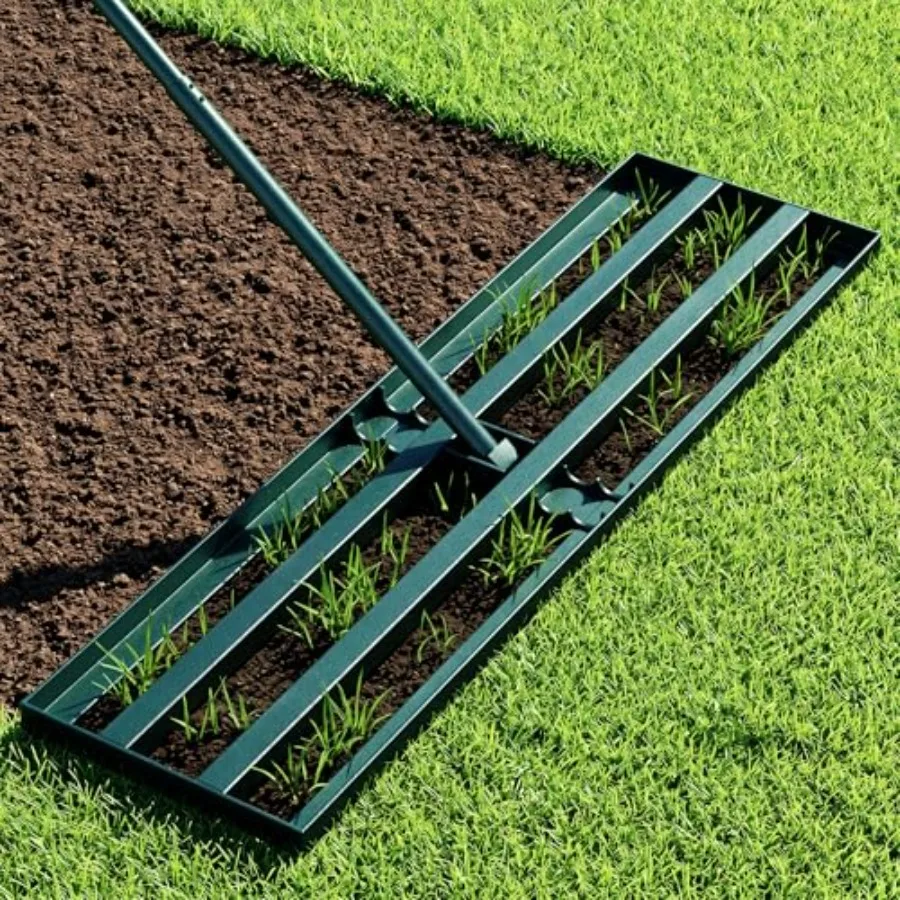 Stainless Steel Lawn Leveling Rake with 70" Adjustable Long Handle 30"×10" Lawn Leveler for Yard and Garden Soil Leveling Heavy
Stainless Steel Lawn Leveling Rake with 70" Adjustable Long Handle 30"×10" Lawn Leveler for Yard and Garden Soil Leveling Heavy