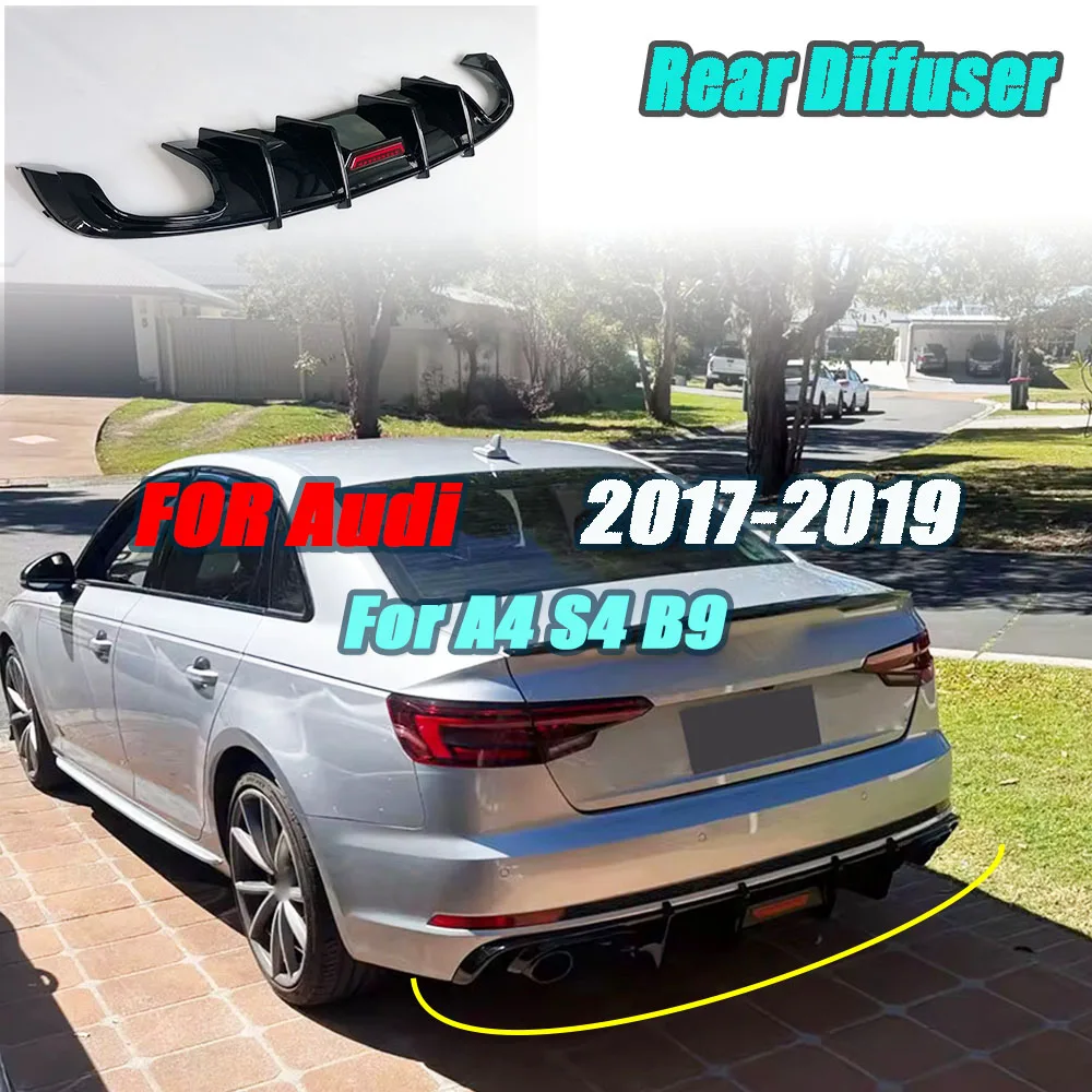 JCYECF In Stock Gloss Balck For Audi A4 S4 B9 2017-2019 Dry Carbon Fiber Car Rear Bumper Diffuser Lip With Lamp Car Accessories
JCYECF In Stock Gloss Balck For Audi A4 S4 B9 2017-2019 Dry Carbon Fiber Car Rear Bumper Diffuser Lip With Lamp Car Accessories