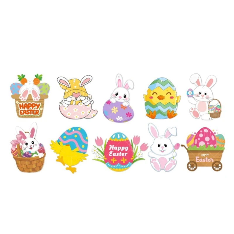 10pcs Easters Celebration Ornament Bunnys and Eggs Hanging Pendants for Home Use Festival Accessories Party Supplies
10pcs Easters Celebration Ornament Bunnys and Eggs Hanging Pendants for Home Use Festival Accessories Party Supplies