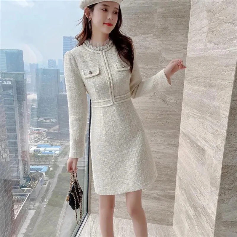 Autumn New Vintage Small Fragrance Dress Women Long Sleeve Casual Mini Party Dress Femme Net Yarn Round Neck Dress Women's 2023
Autumn New Vintage Small Fragrance Dress Women Long Sleeve Casual Mini Party Dress Femme Net Yarn Round Neck Dress Women's 2023