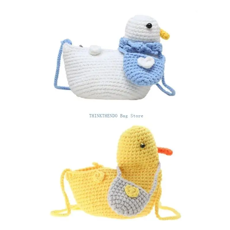 340D Knitted Duck Shoulder Bag Funny Cartoon Crossbody Bag Crochet Bags 
340D Knitted Duck Shoulder Bag Funny Cartoon Crossbody Bag Crochet Bags